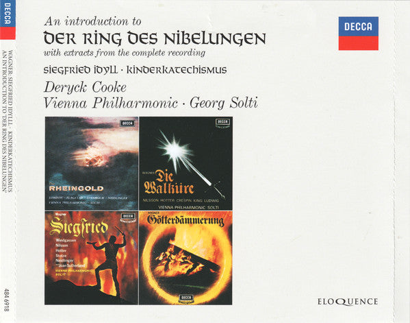 WAGNER: SIEGFRIED IDYLL, KINDERKATECHISMUS; AN INTRODUCTION TO DER RING DES NIBELUNGEN