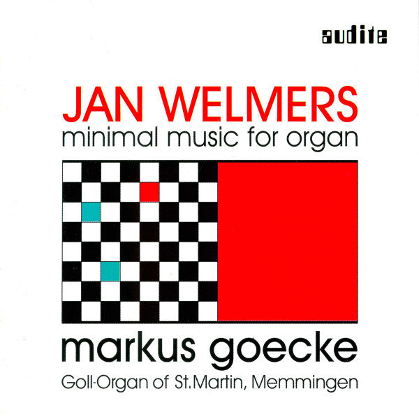 JAN WELMERS MINIMAL MUSIC FOR ORGAN